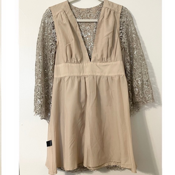 Corey Lynn Calter Anthropologie Lace Fit & Flare Cocktail Dress - Picture 6 of 8